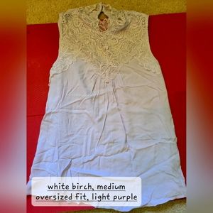 Purple flowy lace top